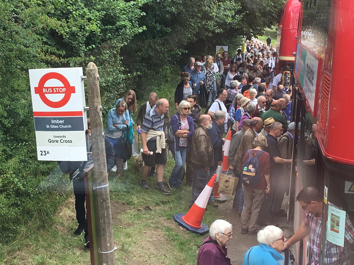 PaulClifton_'s tweet photo. I donโt think Imber has ever seen this many people. @ImberbusUK is a gloriously bonkers, uniquely British thing. @BBCSouthNews https://t.co/OzMV7tkoY8