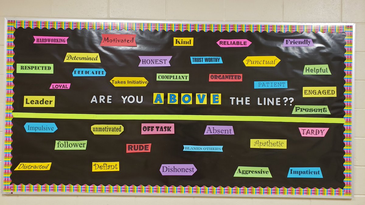 SPittsHorton's tweet photo. Our goal is to always to be "Above the Line"! #EAA- Adolescent Services #PBIS https://t.co/S8F9WhFqA9