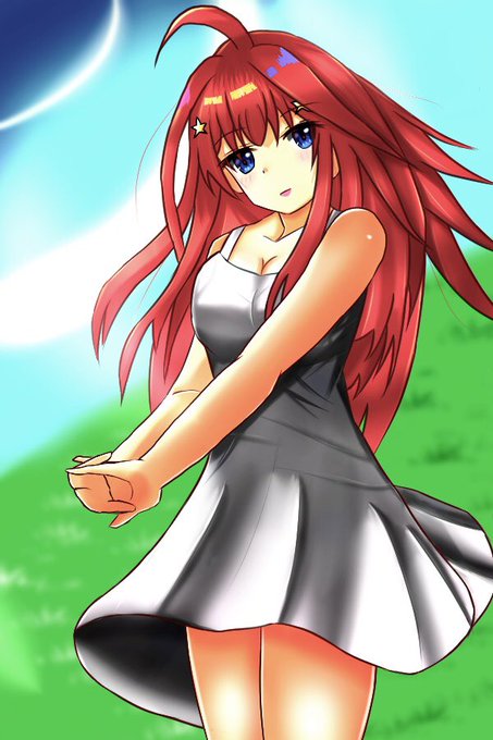 イュウさんがTwitterに投稿した中野五月(五等分の花嫁)のイラスト。