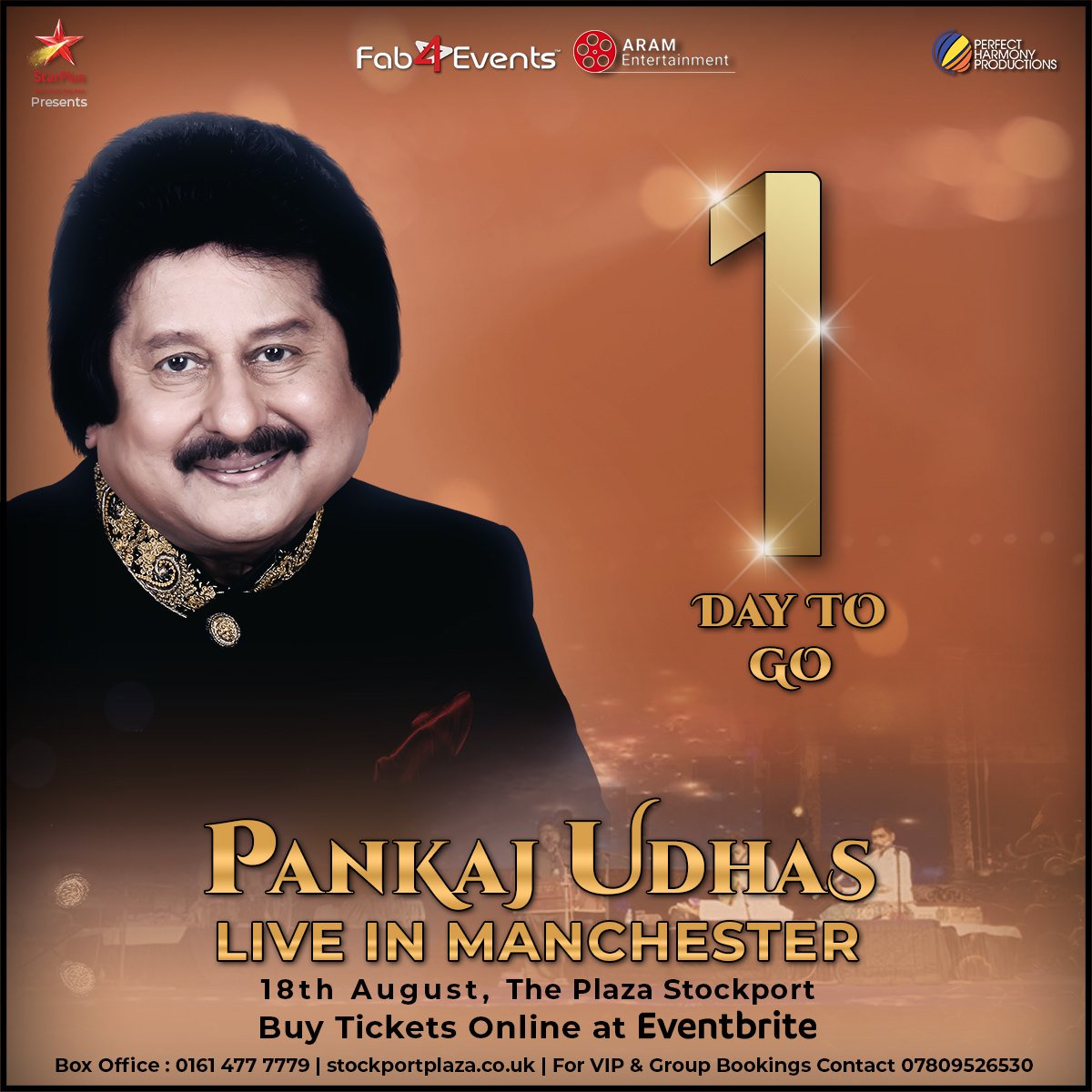 Fab4EventsUK's tweet photo. 1 Days to go...

Ek Haseen Shaam Zindagi Ki Ghazal Ke Naam.

Final Chance to be a part of the #PankajUdhas #NayaabLamhe on 18th August at The Plaza Stockport.

Book VIP tickets and get a chance to #MeetAndGreet the Legendary artist.

Book @ 👉👉👉 https://t.co/CVN27uvhhf https://t.co/RDuA4IqPof