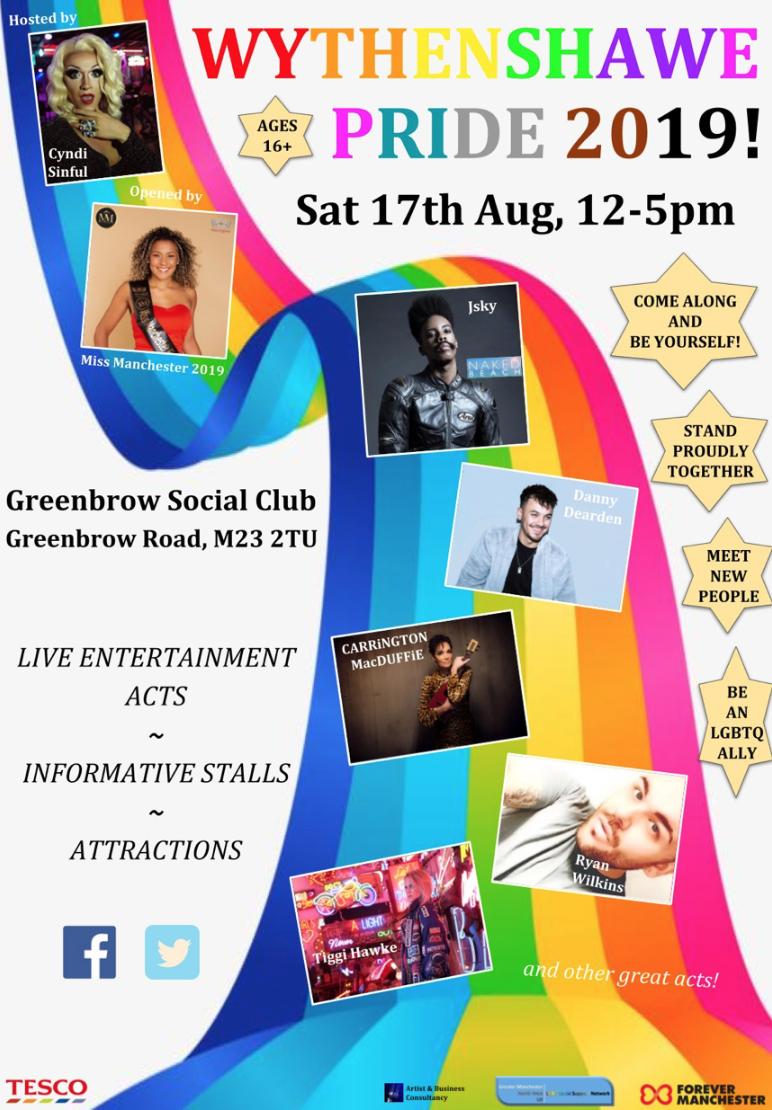 Superbia (@superbiamcr) on Twitter photo .<a href="/WythyPride/">Wythenshawe Pride</a> is taking place today! Get down to Greenbrow Social Club for live entertainment acts, informative stalls and more. 16+ ✨
bit.ly/2ZatXjv .<a href="/WythyPride/">Wythenshawe Pride</a> is taking place today! Get down to Greenbrow Social Club for live entertainment acts, informative stalls and more. 16+ ✨
bit.ly/2ZatXjv