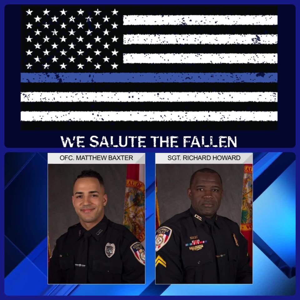 Jose_AAlv's tweet photo. August 18, 2018 was the toughest day for the entire community of Kissimmee. We will never forget the ultimate sacrifice that Sergeant Howard and Officer Baxter made to protect and serve our community. Please help us continue their legacy 💙🖤#keepthememoryalive https://t.co/VSSwWdxXdk