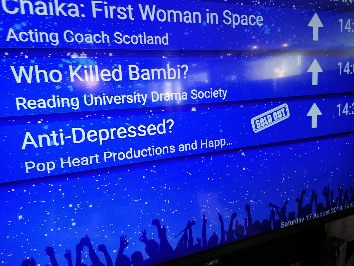 The scores on the board says it all #sellout <a href="/theSpaceUK/">theSpaceUK</a> <a href="/edfringe/">Edinburgh Festival Fringe</a> #edfringe #edfringe2019 #MakeYourFringe #mentalhealth #MentalHealthAwareness #MentalHealthMatters
