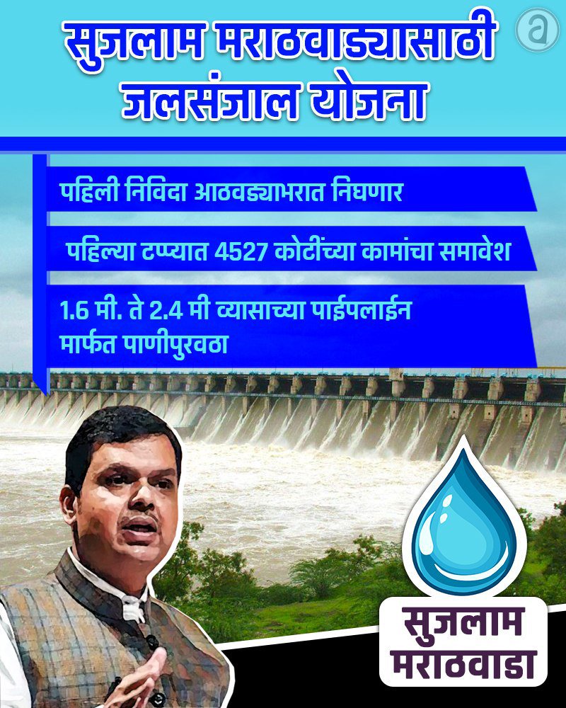 PoonhaEkdaDev's tweet photo. सुजलाम मराठवाड्यासाठी जलसंजाल योजना #Maharashtra #SmartCM #mipunhayein #SaturdayMotivation #SaturdayThoughts #SaturdayMorning
#SaturdayThoughts #म #मराठी @bjp4mumbai_ https://t.co/o08XBF36x4