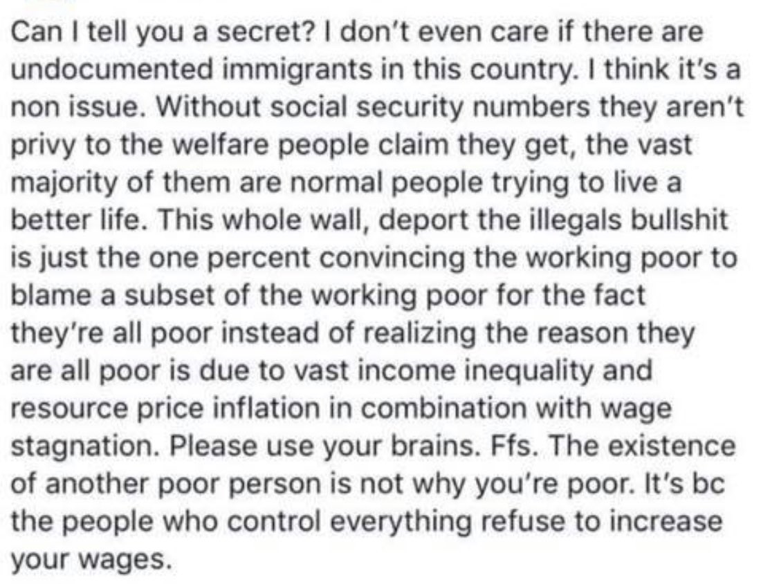 jbale89's tweet photo. #repost #FoodForThought #Resist #SaturdayThoughts #ImmigrationReform https://t.co/pZscCeeHEX