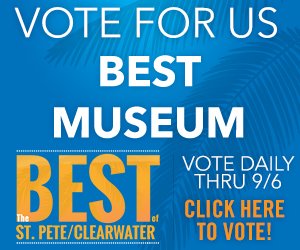 Wow what a month! We are thrilled and humbled to be nominated as #BestMuseum for the 2020 Visit St. Pete/Clearwater #Besties ow.ly/1Qh550vzMhw 
.
.
#liveamplified #voting #ilovetheburg #imaginemuseum #imglass #glasscoast #sharingiscaring #awardsseason