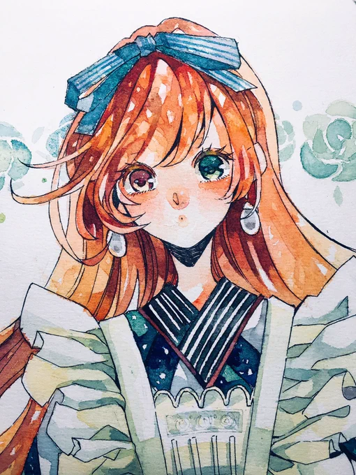 水彩練習その③
翠の子?15th衣装可愛すぎて☺️?
#透明水彩 #アナログ #ローゼンメイデン 