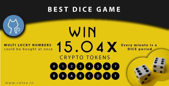 catexofficial's tweet image. You Can Win x15.04 in Just One Minute in The Dice Game On The Catex Exchange 

Play with $catt $usdt $eth and $btc.
 catex.io/dice            
 #dicegame #catex #gambling