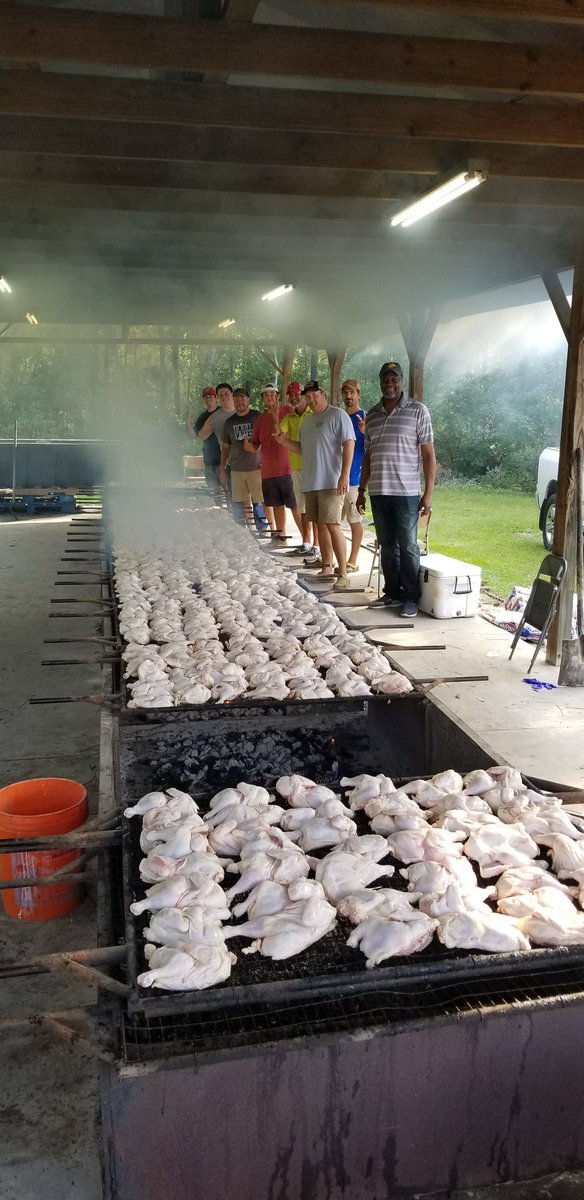 This is how Dexter Boys grill chicken halves!!!! This is the 2nd cooking this morning!! 1000 halves total!