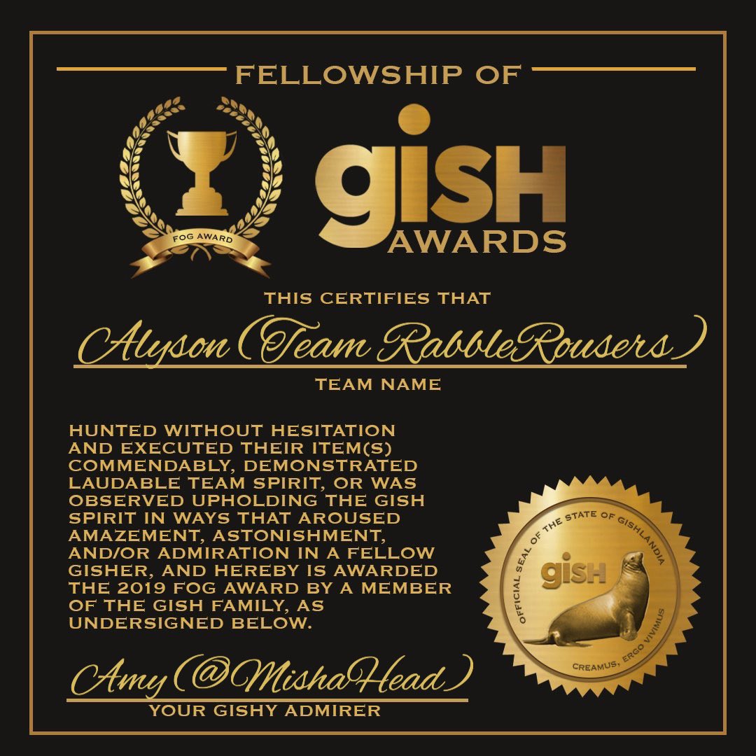 CometsMamma's tweet photo. @CoveredinBees67 and of course this tweet would actually try to make me tag the biggest rabble rouser of them all! (Misha๐) Alyson you did amazing! Iโm proud of you! #GISH #GISHFOGAwards #GISHWin https://t.co/1ou7FfiXA9