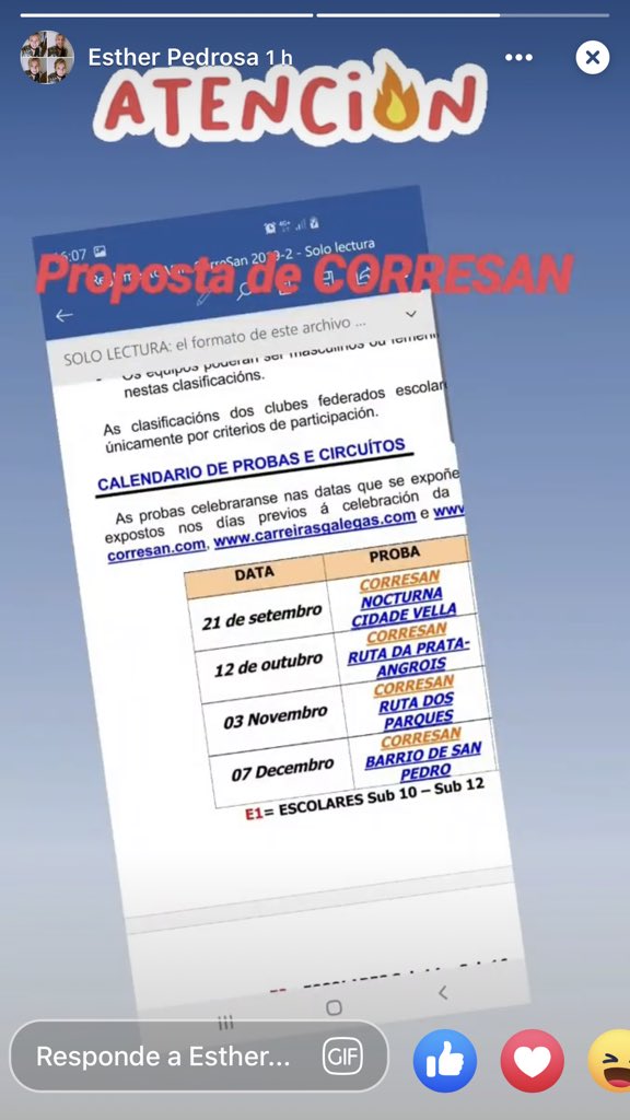 PopularesStgo's tweet photo. Estos dias pedíamos al @psdgsantiago y a la concejala @estherpedrosa2, atleta y encargada de Deportes, que informarse de la organización @Corre_San. Juzguen la seriedad del anuncio del Gobierno de la #CapitaldeGalicia: historia personal en #Facebook #modochiste #laquenosespera https://t.co/6ERL6AWMLk
