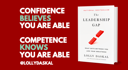 LollyDaskal's tweet photo. Confidence BELIEVES you are able

Competence KNOWS you are able.

LEARN WHY: #1 National #Bestseller >>> “The Leadership Gap” By @LollyDaskal  https://t.co/pVKqaI7YVf #TheLeadershipGap #Book #Leadership #Management #HR https://t.co/xY6EVveZEP