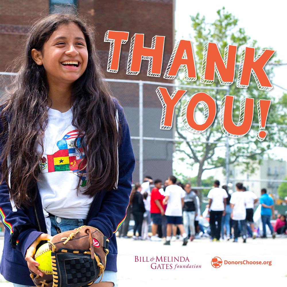 gatesfoundation's tweet photo. Because of your record-breaking donations to @DonorsChoose:

$6M donated to classrooms =
35,000 teachers supported =
Hundreds of thousands of students have access to more tools to expand their learning

THANK YOU!

https://t.co/L2WP78aG8J https://t.co/8YGHITaBdC