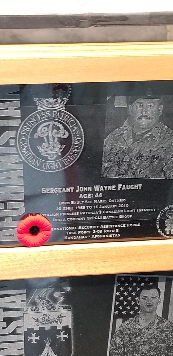 Paying my respects today at the dedication of the Afghanistan memorial in Ottawa.  Met Sgt Faught at the OMLT.  Remembering him today.  LEST WE FORGET