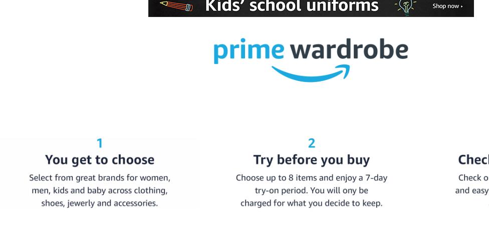 kjodoin08's tweet photo. @amazon checking out Prime Wardrobe and there's 2 glaring spelling errors on front page. jewelry &amp; only https://t.co/DUhCSfiNa7