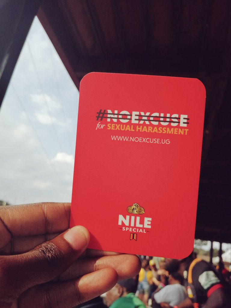 NileSpecial's tweet photo. RED CARD!

There's absolutely #NoExcuse for sexual harassment.
#NSRugby #MadeOfUganda #NSVictoriaCup19 https://t.co/PwFTs4Zq4w