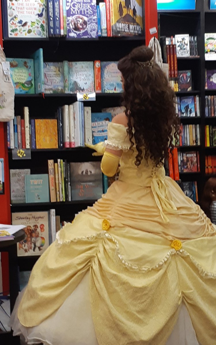 WaterstonesMorp's tweet photo. If you didn't believe in magic then simply visit our Fairy tale section today. Cinderella and Belle love reading and popped by for a recommendation @Letitsnowprod @SandersonArcade #waterstones #morpeth https://t.co/d4gRaSiTlx