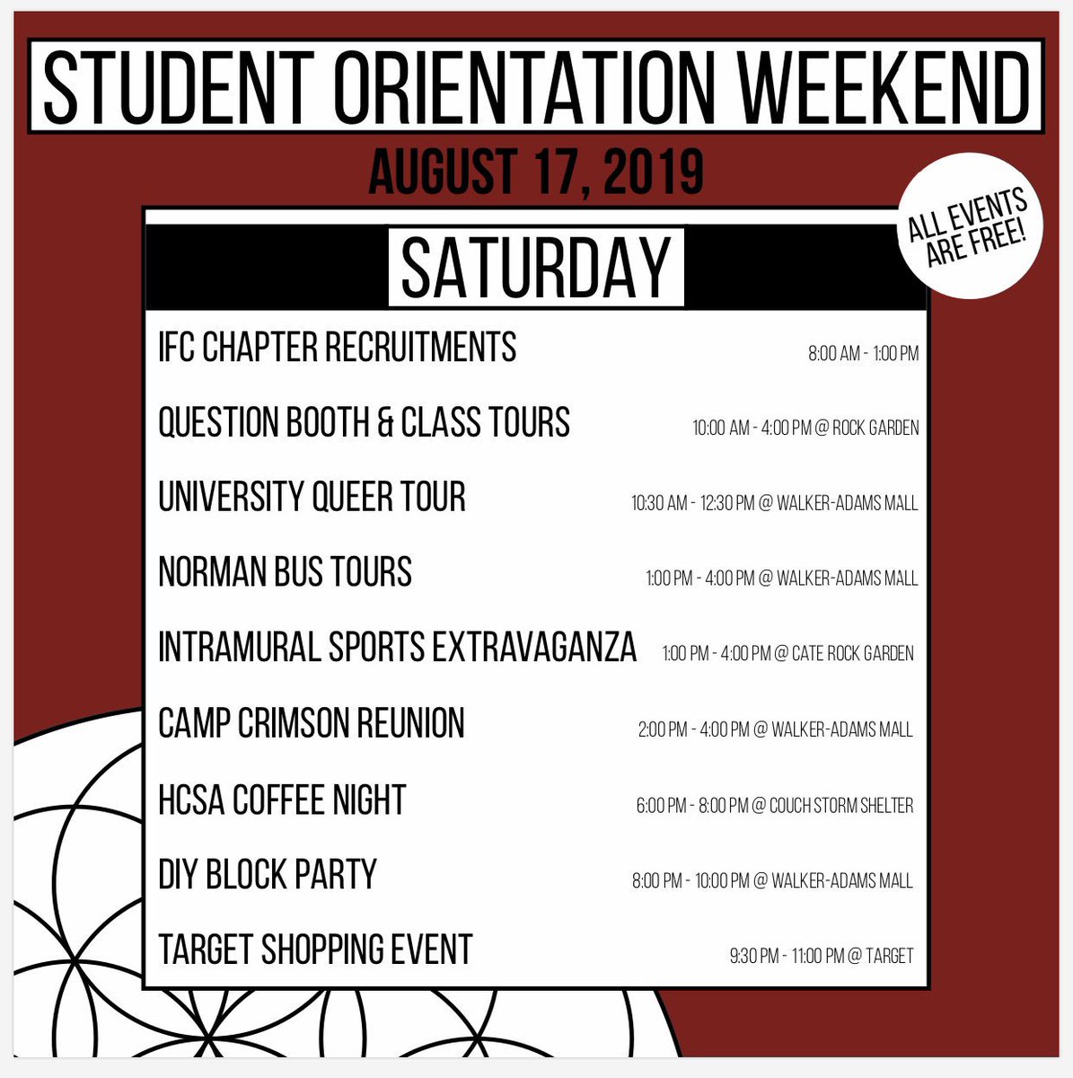 Can you believe it’s already Saturday? Lots of awesome events happening today at SOW.