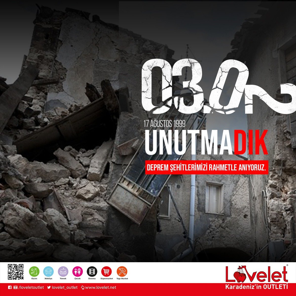 Lovelet_Outlet's tweet photo. #17ağustos1999 #rahmetleanıyoruz https://t.co/M0jdsD8mKk