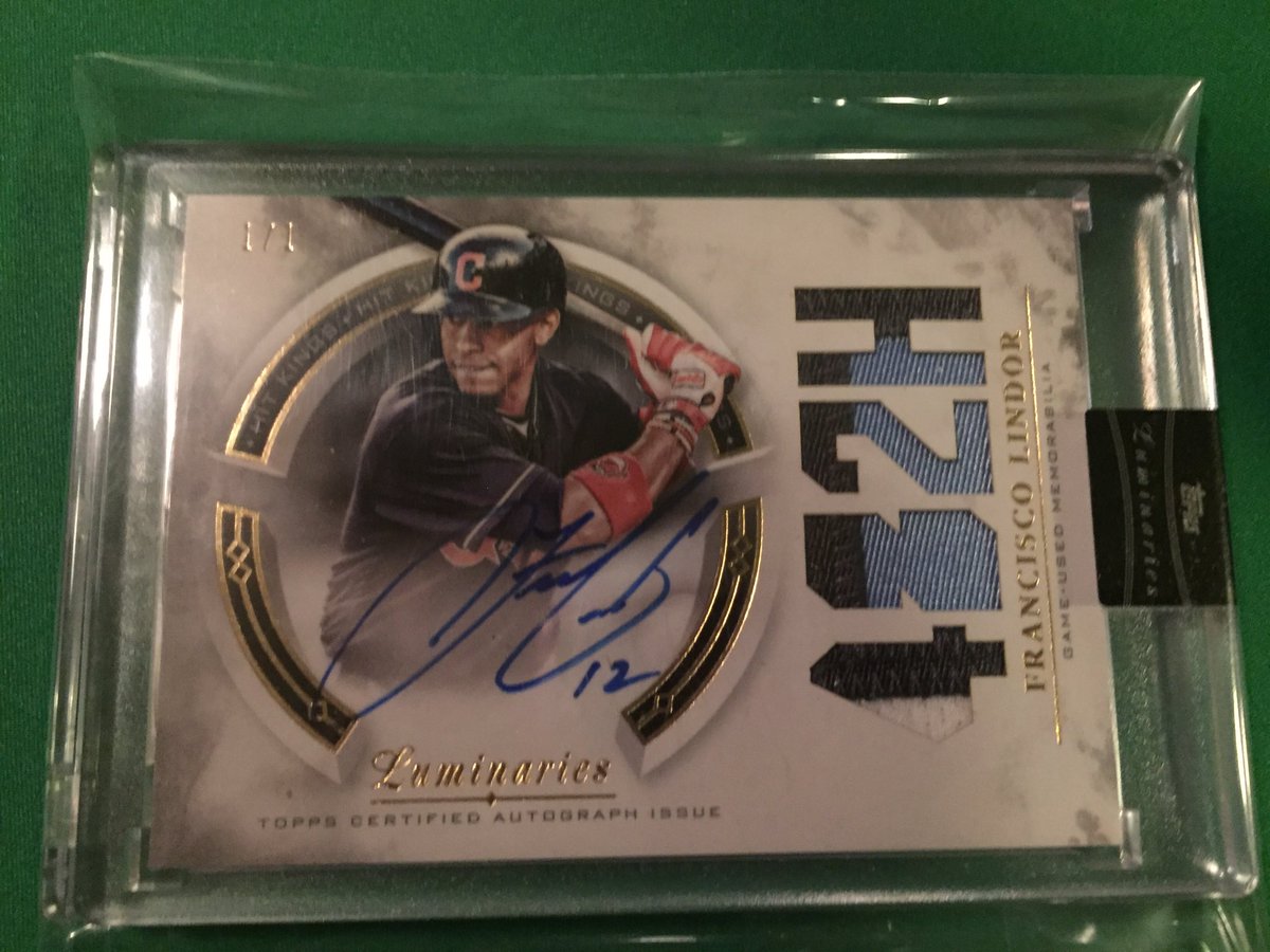nmhdogg33's tweet image. #TodayOnlySale of this Francisco Lindor #2018 #ToppsLuminaries #HitKingAutoRelicCard SER #1/1 😮 😮 😮 #Cleveland #Indians $333 for this #MLBCard ⁦@LikeAPearl⁩ #GarageSale in #BrooklynCenter #MN DM for address⚾️⚾️⚾️