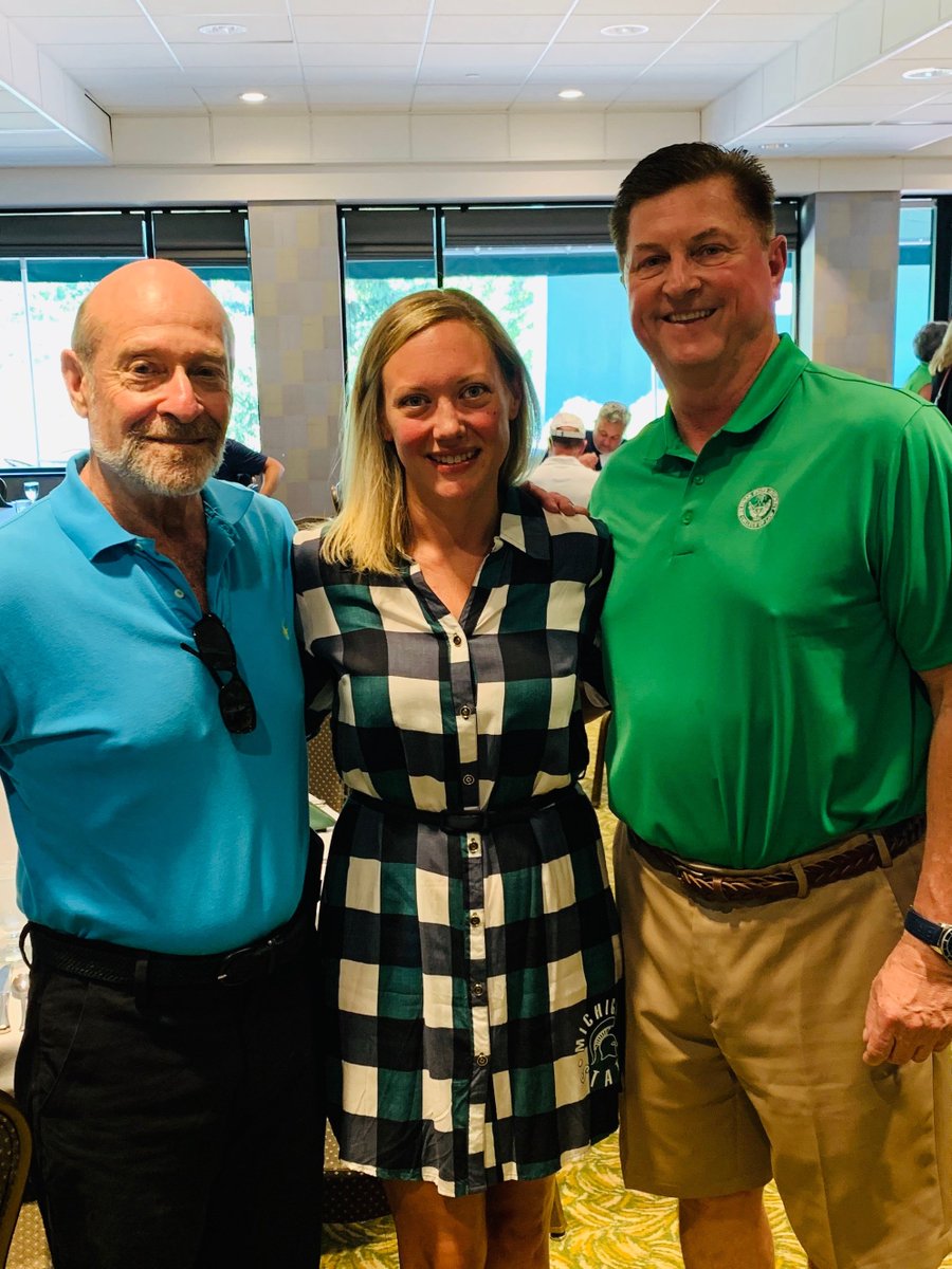 KirkHuthLaw's tweet photo. @michiganstateu College of Law Alumni Assoc held their 22nd annual golf outing to raise money for the law students. Bob Kirk is an Exec Board Member &amp; Golf Outing Chair. Photo: MI Supreme Ct Justice Elizabeth Clement, Dean of MSU Law Lawrence Ponoroff, Bob Kirk &amp; Robert Carollo https://t.co/dGNA8jb63d