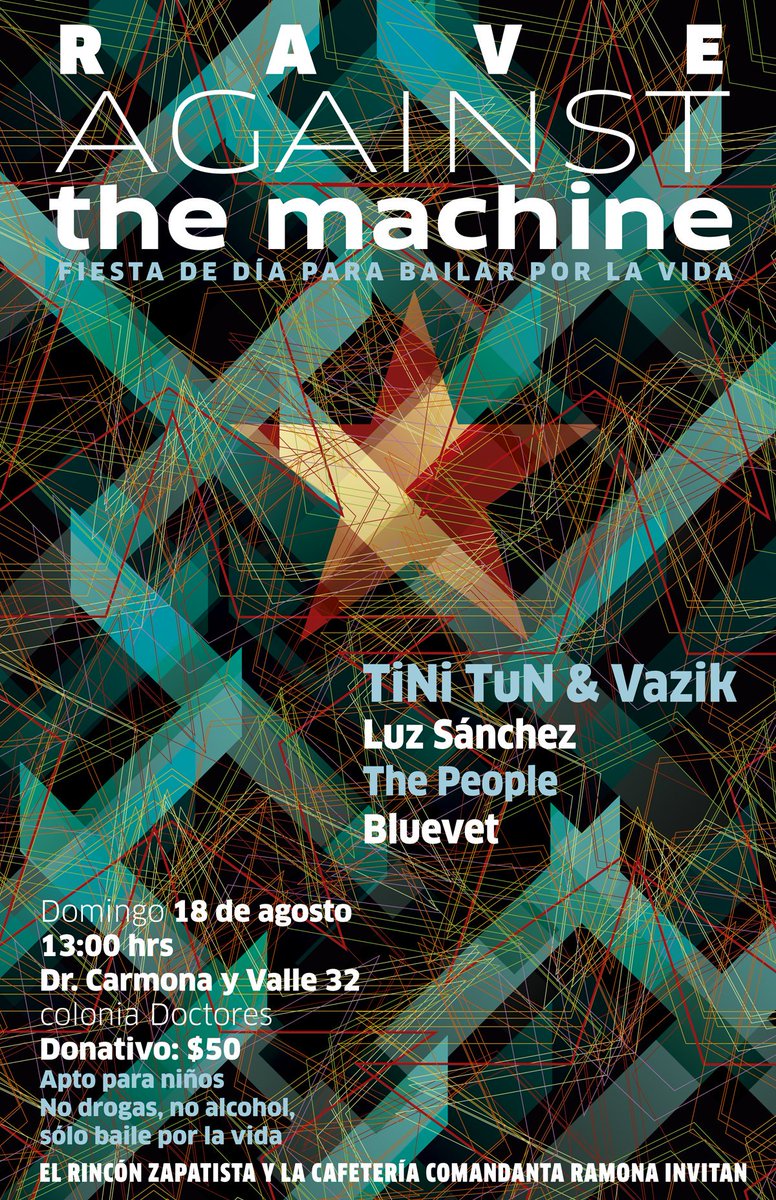 ThePeopleDjs's tweet photo. #RaveAgainstTheMachine #BailedeDía #BaileporlaVida
¡Estamos listos para vivir este domingo una experiencia distinta en compañía de increíbles amig@s @djluzsanchez @tinitun1 @djVazik #Bluevet!
Lleguen temprano ;) ;) https://t.co/X1SOaoPl61