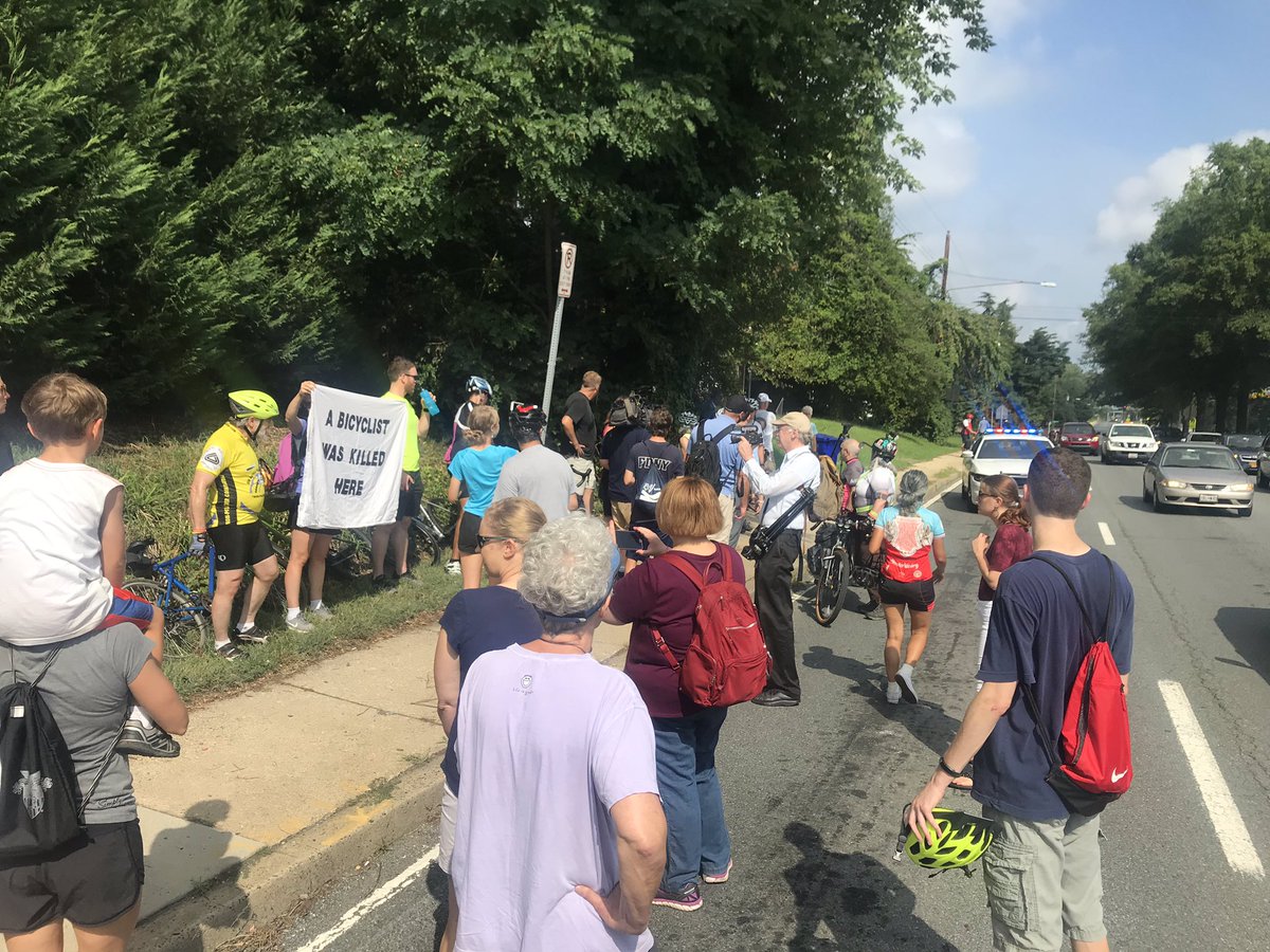 WABADC's tweet photo. Massive community rally for street safety in Bethesda. Event organized with @actfortransit with many elected representatives and county agencies. Vision Zero now! https://t.co/WwE0th9rh5