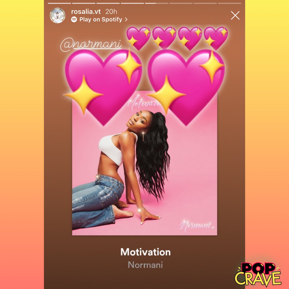 .@RosaliaVT shows love to  @Normani and her new single  #Motivation. 