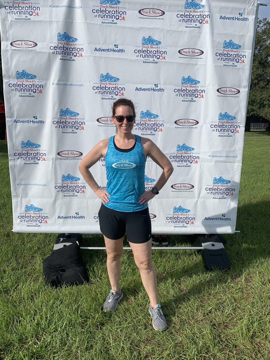 LynnsJourney's tweet photo. Amazing job today at #CelebrationOfRunning5k with @trackshack. First race of the #TrackShackFanatic series as a member of #TeamTrackShack. I love that my amazing company, @AdventHealth, is the sponsor! #FeelWhole #RunHardFeelWhole https://t.co/t4MrxDjBoc