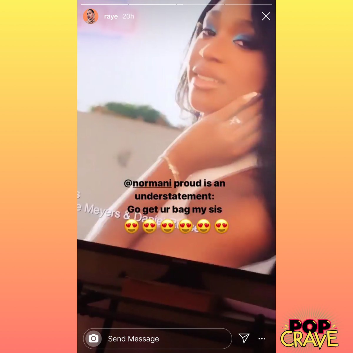 . @Raye reacts to Normani’s “Motivation” music video:“ @Normani proud is an understatement: Go get ur bag my sis”