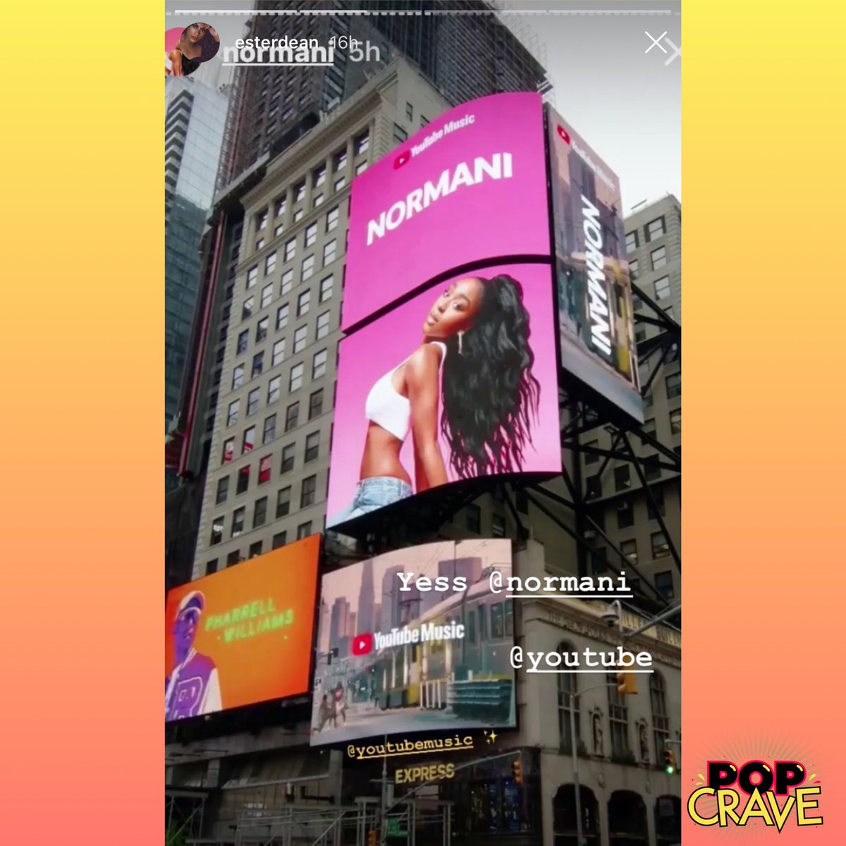 . @EsterDean shows love to  @Normani on her Instagram story. 