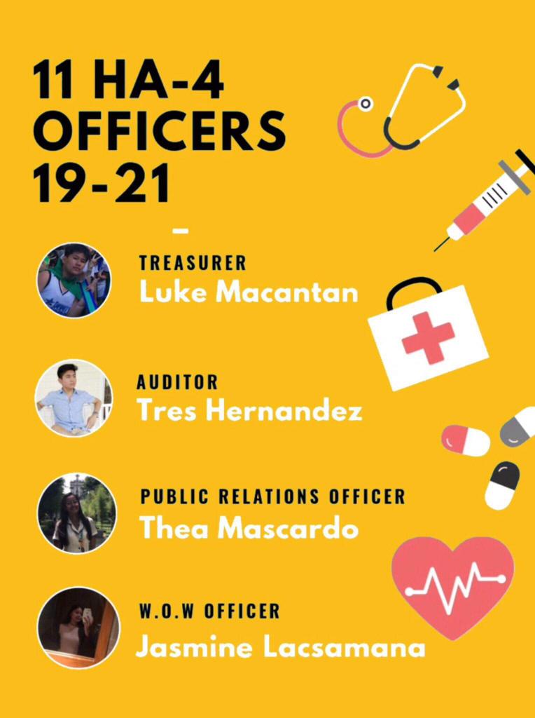 HA4_2021's tweet photo. Congratulations to 11 HA-4’s newly elected officers! Let’s continue our thomasian journey together! 💛🐯 https://t.co/xj32ttZSpb