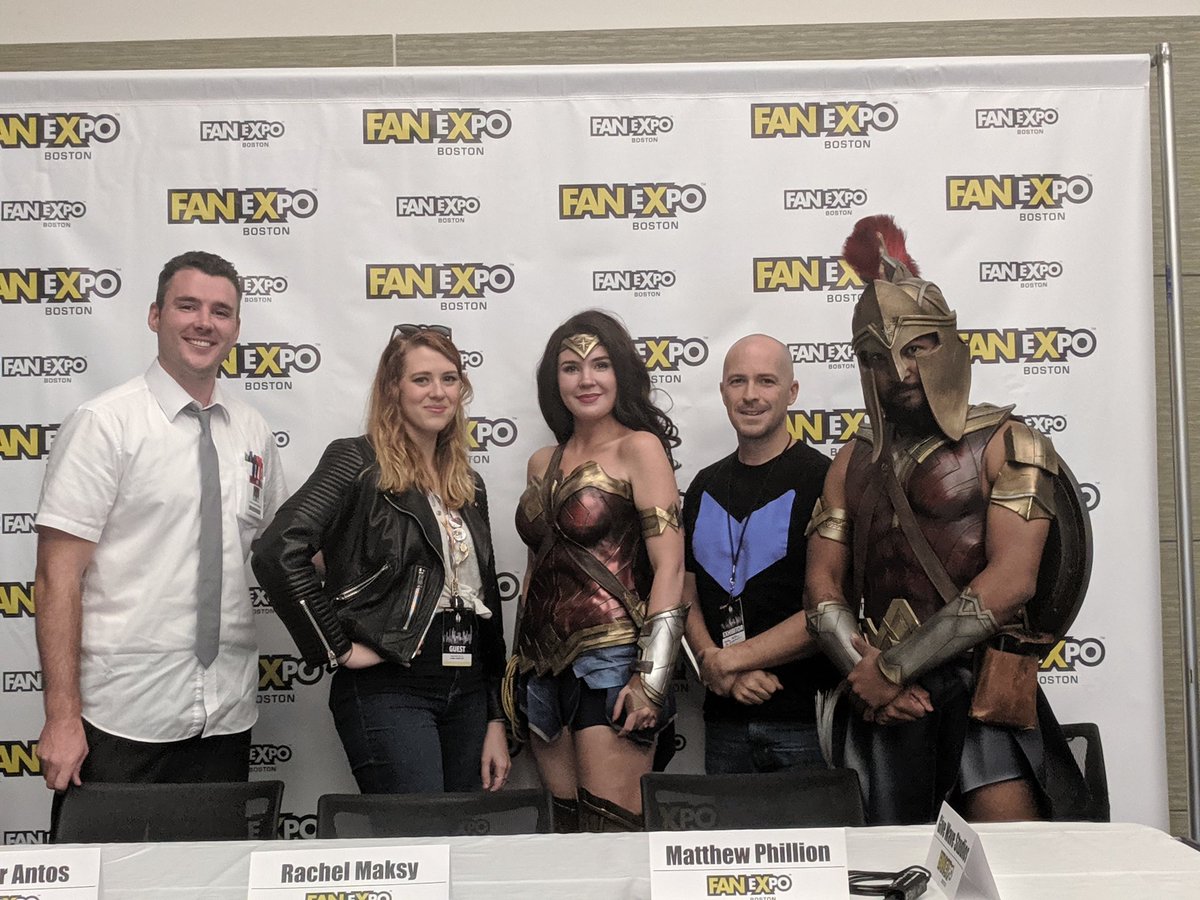 TimsTabletop's tweet photo. Thanks everyone who came to our How to Turn Your Geeky Passion Into an Entreprenerd Business Panel at #FANEXPOBoston with @HeatherAntos @RMaksy @mattphillion @GiveWave Follow and RT for a chance to win! https://t.co/y3ivCTSDtX