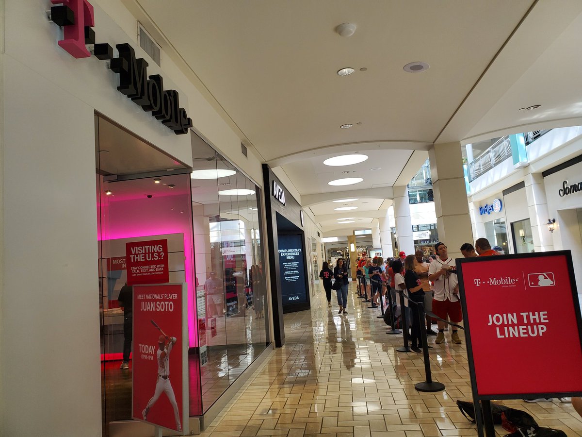 Hey <a href="/Nationals/">Washington Nationals</a> fans come meet Outfielder #JuanSoto <a href="/TMobile/">T-Mobile</a> <a href="/ShopTysons/">Tysons Corner Center</a> today from 12pm-1pm with <a href="/939WKYS/">93.9 WKYS</a> <a href="/peteblast/">Pete Santaniello</a> <a href="/Joby265/">Joby</a> <a href="/thayesnet/">Terry Hayes</a> <a href="/BobStanchina/">Bob Stanchina</a> <a href="/JennieMontanye/">Jennie Montanye</a> <a href="/tglover187/">Terrance Glover</a> <a href="/bkozloski/">bkozloski</a> <a href="/EstherDunbar1/">Esther D</a>