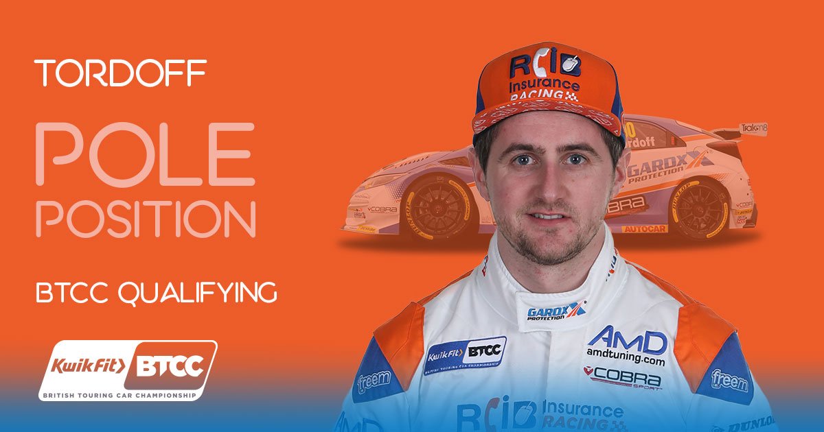 BTCC's tweet photo. ☝️Pole man! #BTCC https://t.co/RM1uUsv7x1