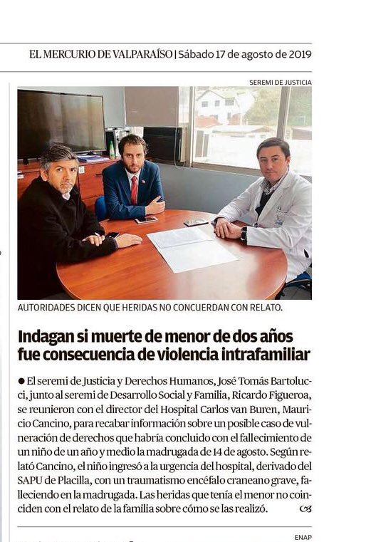 MDSValparaiso's tweet photo. @mercuriovalpo @DesSocRFigueroa junto @jtbartolucci se reúnen con director de hospital Van Buren para indagar sobre posible caso de VIF.Porque no queremos que nunca más un hecho como este ocurra y por lo tanto es importante que se esclarezcan los acontecimientos” https://t.co/WHj7VQ15a0