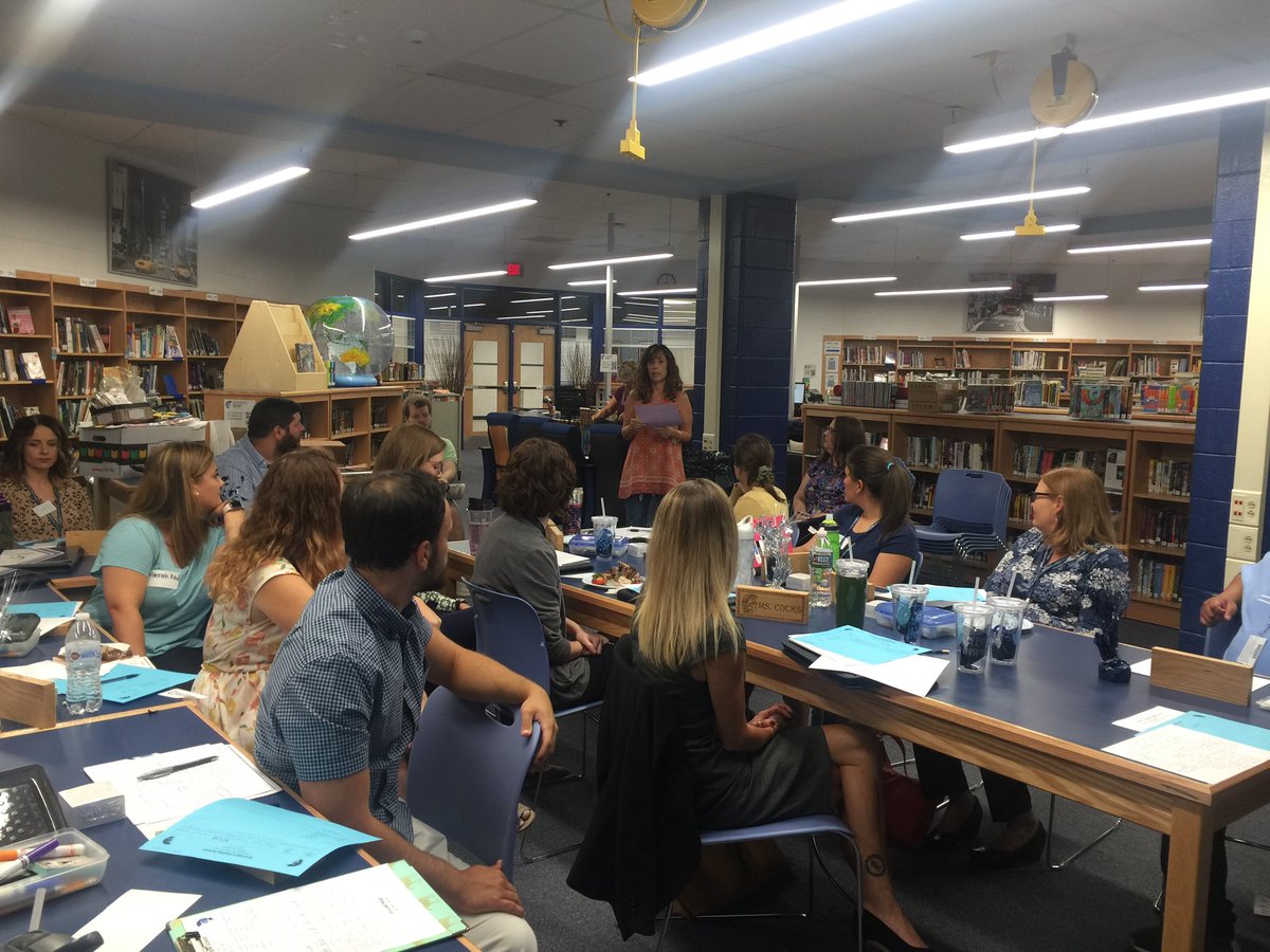 SaundersPWCS's tweet photo. We are electrified with the energy our new staff brought in with them yesterday! Excited to get the entire family back together on Monday and continue the momentum! Welcome to the #WEThing. #SMSProud #pwcsmentors  #pwcsconnect  #mentoringmatters #firstyearsuccess https://t.co/mE6E2cOAFJ