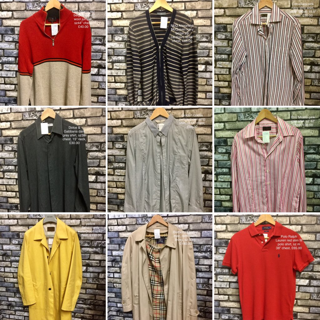EClothingAgency's tweet photo. New in men’s designer clothing all ready to post if required #etro #dolcegabbana #ralphlauren #burberry #goldengoosedeluxebrand #cornelliani #manwear #smartattire #guyclothes #encore #warwick #buyin2warwick #seeyouonsmithstreet https://t.co/BvLsij3jJO