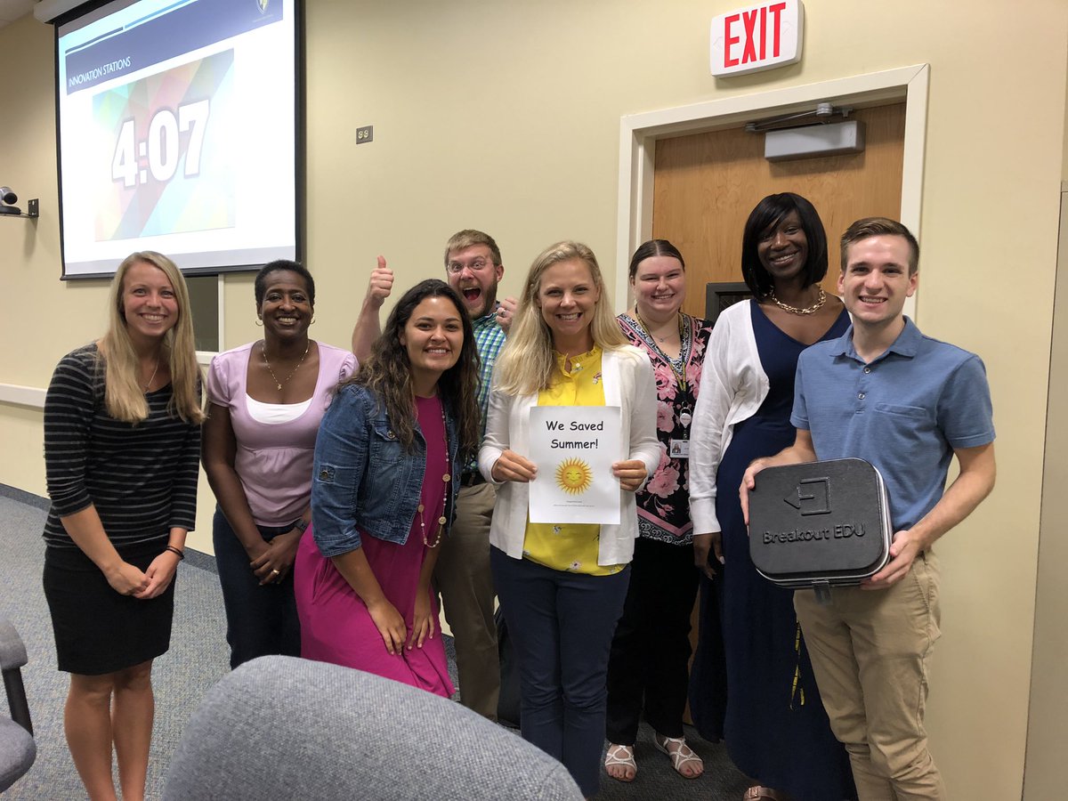Year 1 teachers at induction participating in innovation stations! Here’s to a great year ahead!! #wisslearns #futurewiss
