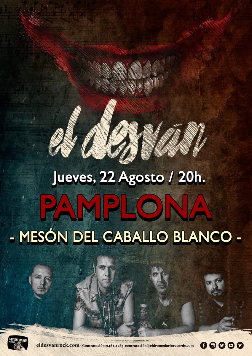 hoy_navarra's tweet photo. ¿Buscas #Planparahoy? @NavarraSuena con @ELDESVANROCK en el Meson de Caballo Blanco
📆 Jueves 22 agosto
🆓 Gratis
🕙 20.00
📍 Calle Redín https://t.co/w5qs2fHM97