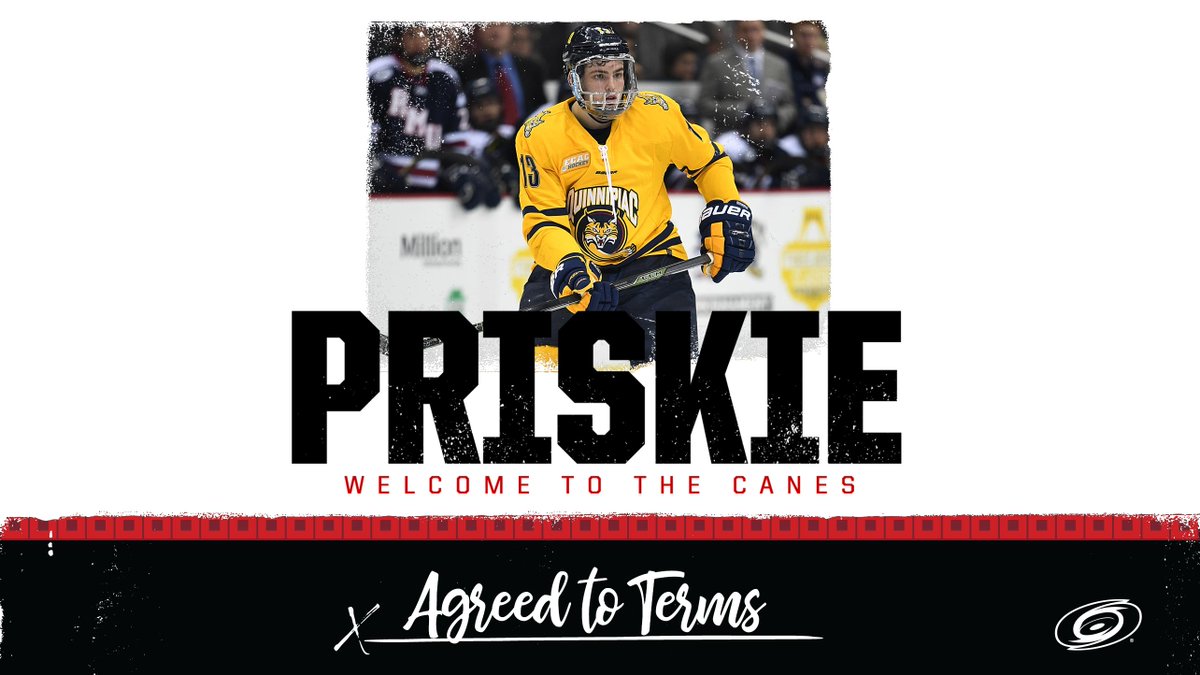 The #Canes and Chase Priskie have agreed to terms! 

More Info » n.carhur.com/30cBUGg