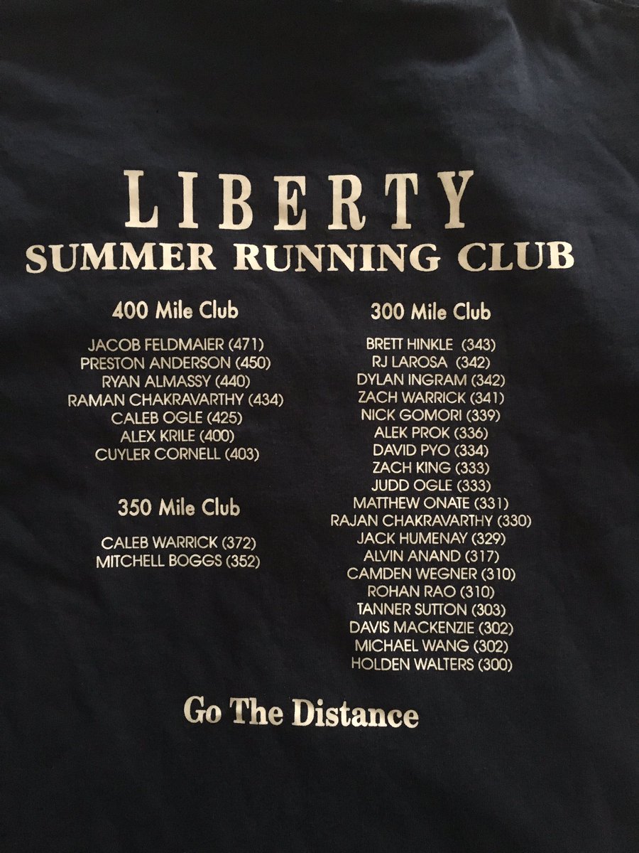 Well, our former VA Griffins put in the summer miles! One broken ankle, though, and it will have to be up to just @Cuy_Corn to represent us at the start of the season. #gopatriots