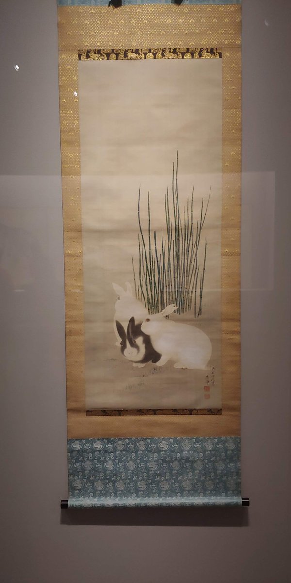 JoanDWinston1's tweet photo. "Rabbits and Horsetail," by M. Okyo.
Got a better photo on my second visit to #JapaneseAnimals @ngadc
One day left before the exhibit packs up to go to @LACMA
#Japan #art #Okyo https://t.co/V62TMLX3kR
