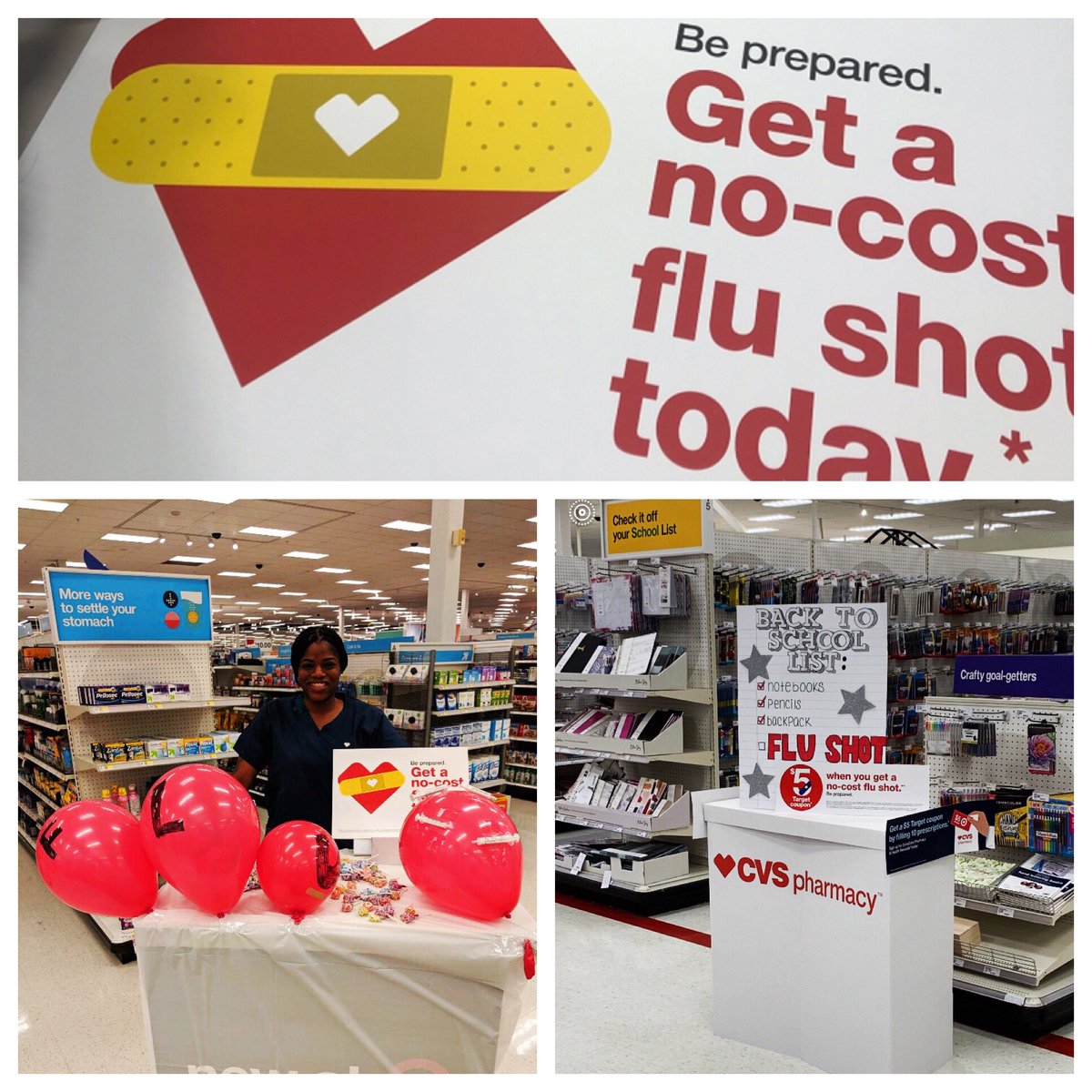 Come out to our CVS Inside Targets in Philadelphia and get your No Cost Flu Shot while you shop for back to school!!  It’s a win-win!  We’ve got you covered this flu season!! #fluinFLUencers <a href="/TerrellPharmD/">Terrell Jefferson</a> <a href="/DickDakessian/">Dick Dakessian</a>