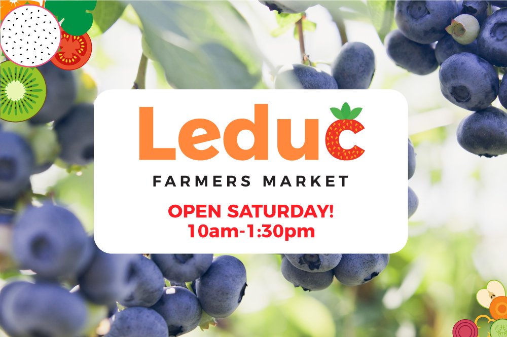 LeducMarket's tweet photo. #Leduc Farmers Market is open today until 1:30pm. See you at the @LeducGrain Elevator! https://t.co/8qpBgUEIrW