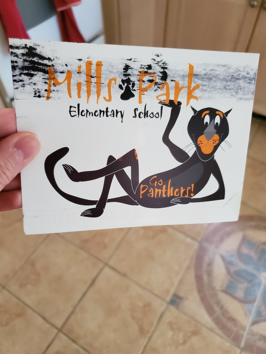 Katzen2nd's tweet photo. As a mommy, I love how excited my buddy was to receive this. I hope my new firsties were just as excited! #PantherPRIDE https://t.co/Q4PtS6Cjc9