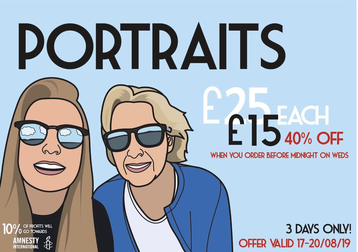 kcwcreative's tweet photo. ‼️THE SUMMER SALE IS HERE‼️
Order before Wednesday at 0:00GMT for £10 off your pet print or portrait!
NOW ONLY £15 for a LIMITED TIME!!
Go go go!❤️
#sale #petprints #portraits #illustration https://t.co/bS3L8f0Ud7