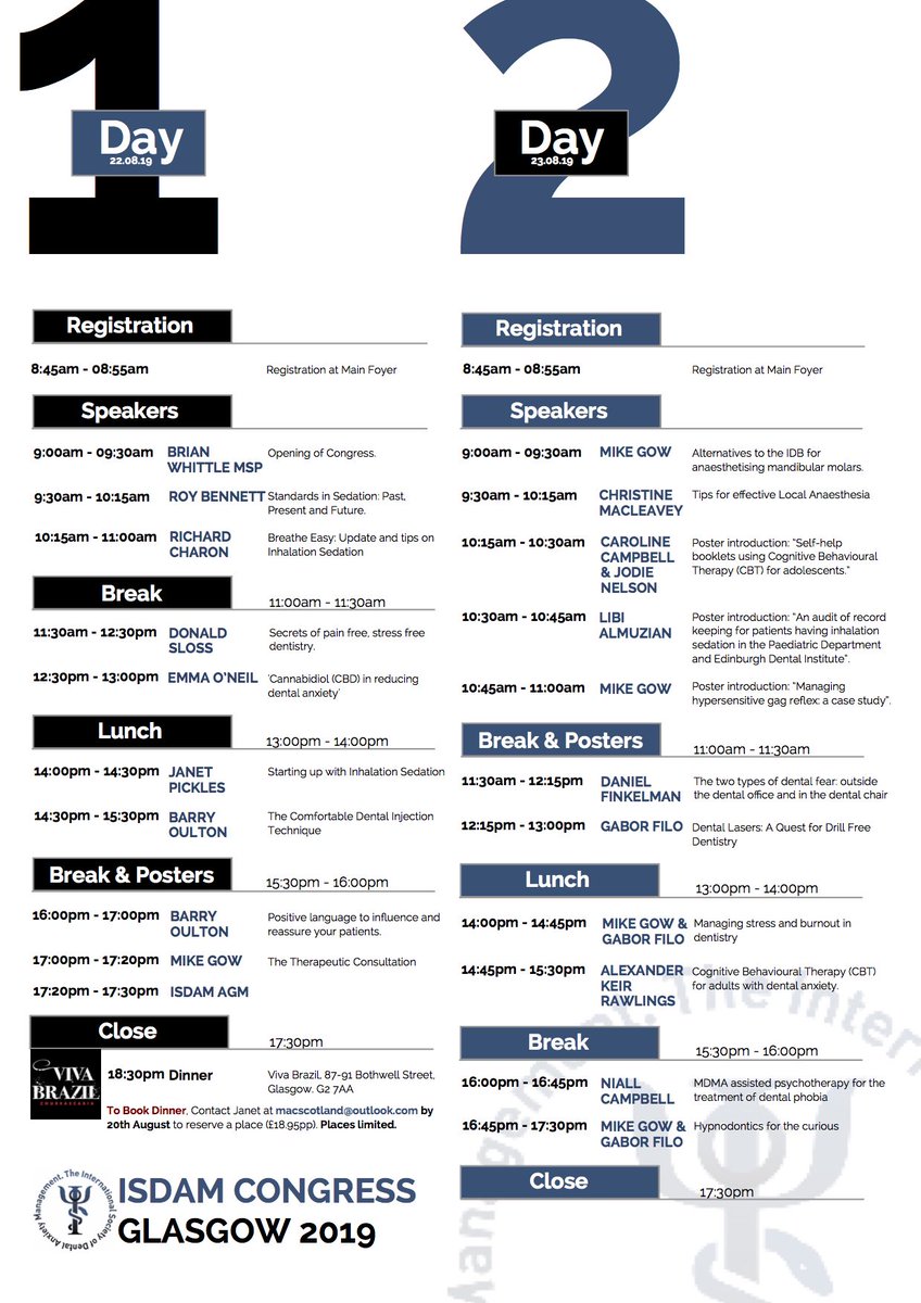 Dedicated #dental professionals ready for next week’s Glasgow ISDAM Congress aimed at helping patients with dental anxiety &amp; phobia. Delighted to be speaking.
theracoach.blogspot.com/2019/08/speake…