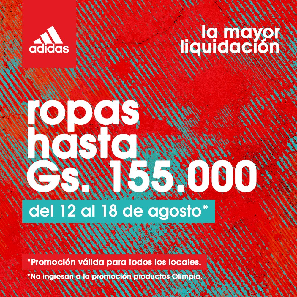 Últimos días de LA MAYOR LIQUIDACIÓN 💥💥.
Encontra productos para damas, caballeros y niños a precios increíbles 🙌🏽🙌🏽.
Válido con todos los medios de pagos.
Calzados hasta Gs. 250.000 👟.
Ropas hasta Gs. 155.000 👕.
Accesorios hasta Gs. 120.000 🧤.
¡Visita nuestros locales!