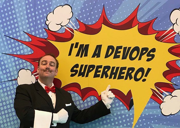 _BillGarrett's tweet photo. The theme at #DevOpsWorld #JenkinsWorld this past week was superheroes. Forget Superman, Batman, etc. This is a job for @jenkinsci! https://t.co/3VLYsB0LwF
